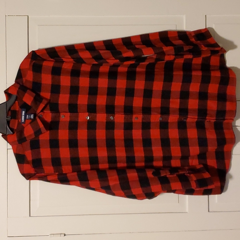 Landsend Buffalo red flannel shirt. Size 22W